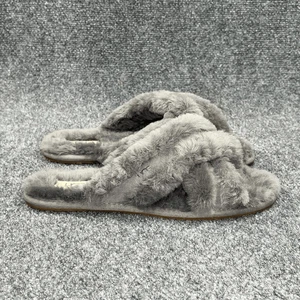 UGG Scuffita Genuine Shearling Slide Slippers Women's Size 9 Grey Cozy Sandals - Picture 1 of 9
