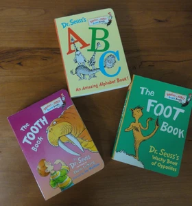 3 Bright & Early Board Books By Dr.Seuss ABC Book, The Tooth Book, The Foot Book - Picture 1 of 7