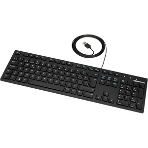 Amazon Basics Tastatur mit Kabel USB Spanisches Layout QWERTY flach Schwarz - Bild 1 von 4