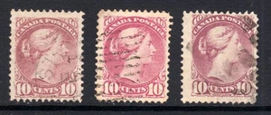 CANADA 40, 40a, 40b Used 10c dull rose lilac Small Queen shades - Picture 1 of 1