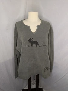 Suéter Largo Arctic Image Polar Cuello en V Talla XL Alce Invierno - Imagen 1 de 7