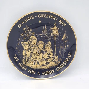 PLATO DE NAVIDAD Lihs Lindner 1973 Temporadas Saludo Pequeños Carolers 73131 - Imagen 1 de 2