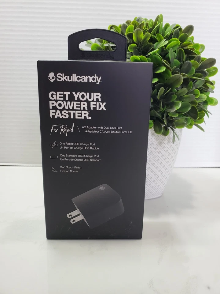 2/ Skullcandy "Fix Rapid" AC Adapter w/Dual USB Port (S7FRZ-M003)