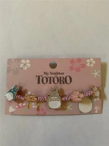 Studio Ghibli My Neighbor Totoro Sakura Blossom Charm Cord Bracelet - Picture 1 of 3