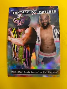 55159 2020 Topps Chrome WWE Fantasy Matches #FM21 "Macho Man" Randy Savage/Kofi - Imagen 1 de 3
