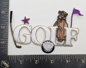 Vintage GOLF Patch with Bag, Club & Ball – Iron-On for Hat or Jacket - Picture 1 of 2