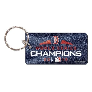 BOSTON RED SOX 2018 WORLD SERIES CHAMPIONS GLITTER KEY CHAIN NEW WINCRAFT - Picture 1 of 1