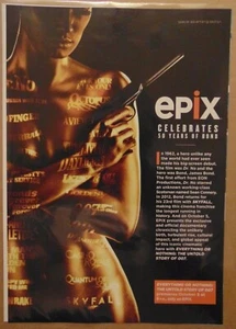 JAMES BOND Kabelkanal EPIX 50 Jahre Feier Magazin Printanzeige Werbung - Bild 1 von 3