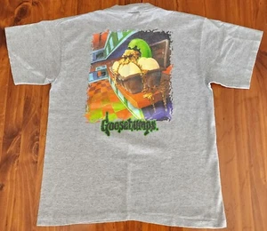 Vintage Goosebumps Tee Small 90s Grey Fantasy Fiction Goosebumps Movie - Picture 1 of 12