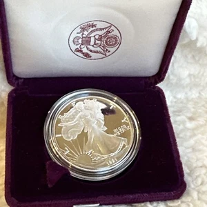 1991 U.S. Mint Silver Eagle Choice Proof Deep Cameo - Picture 1 of 3