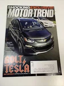 Motor Trend Magazine February 2017 Tesla vs Chevy Bolt Porsche Panamera  - Picture 1 of 9