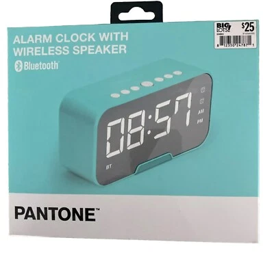 PANTONE Alarm Clock With Wireless Speaker with Bluetooth New In Box - Image 1 of 4