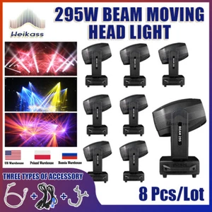 8Pcs 295W Beam Moving Head Light DMX Stage Lighting For Wedding DJ Disco Party - Picture 1 of 12