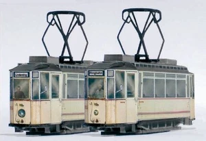 Straßenbahn H0m Modell Tram Karton Bausatz 2LindnerTW14u17 Naumburg Maßst. 1:87 - Picture 1 of 1