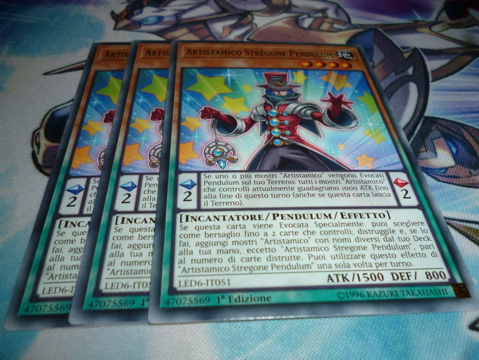 YU GI OH 3 x ARTISTAMICO STREGONE PENDULUM - LED6 IT 051 COMUNE - ITA - Immagine 1 di 1