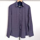 Con.Struct Purple Geometric Button Down Long Sleeve Shirt No Iron Size Medium