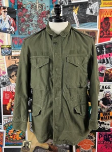 VTG US Army M-51 Jacket Mens Small OG-107 Sateen Military Wind Resistant Medium - Picture 1 of 19