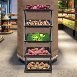 Supermarket Display Rack Shelf Retail Merchandiser Fruit Vegetable Snack Basket - Picture 1 of 15