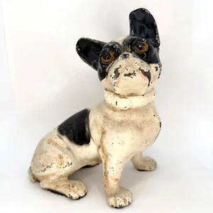 Antike Hubley Französische Bulldogge Statue Gusseisen Hund Figur Türstopper Deko - Bild 1 von 13