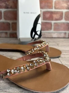 Nine West Sandals Carla0l1 Light Coral Sz 8.5 - Picture 1 of 5