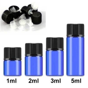 Bulk Buy 1ml - 5ml Multi-color Glass Essential Oil Bottle with Hole Stopper - Picture 1 of 17