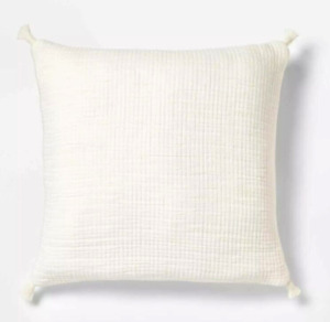Euro Double Cloth Decorative Throw Pillow Cream - Threshold 24" Removable Cover