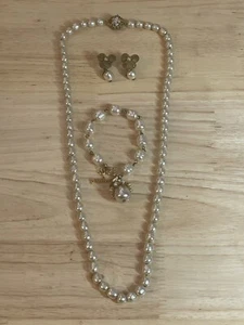 *RAR* Miriam Haskell signiertes Barock Perlen Set (3) Halskette Armband Ohrringe - Bild 1 von 13
