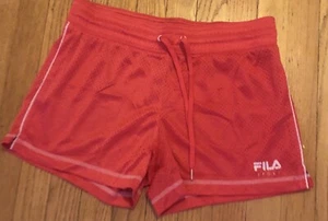 Womens Fila Sport Mesh Shorts Size M Medium Pink White Logo - Picture 1 of 3