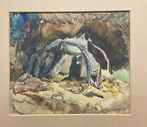 Original Artist Signed Water Colour Painting On Card Picture Vintage 1981 Dated - Picture 1 of 11