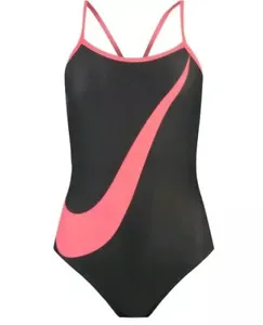 Nike Tank Swoosh  Black Swimsuit Size 24 Age 8-10 Yrs #REF31 - Picture 1 of 2