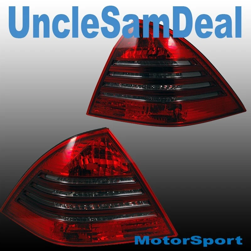 适用于 01-03 MERCEDES C-CLASS W-203 SEDAN 红色烟雾尾灯(6 针连接器) — 第 1/2 张图片
