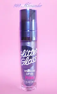 Last One!Victoria's Secret PINK Glitter Gloss Sparkling Lip Oil Blue Raspberry - Picture 1 of 3