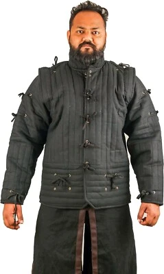 MEDIEVALS Gambeson Abrigo Grueso Acolchado Chaqueta Aketón Armadura, Vestido Telas de Algodón Foto 1 de 4