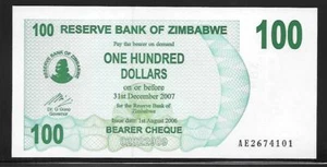 Simbabwe P-42 100 Dollars 2006 unc - Bild 1 von 1