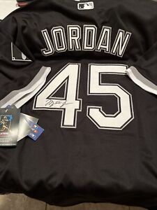 Michael Jordan signed nikeWhite Sox baseball jersey No Coa bid accordingly