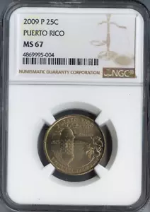 2009 Puerto Rico Quarter NGC MS67 Business Quality - Picture 1 of 2