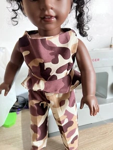 Camouflage Doll Pants Set For 18 Inch American Girl Doll/Our Generation Doll - Picture 1 of 6
