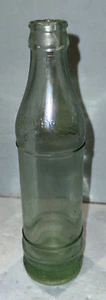Vintage Cloverleaf Embossed 6 1/2 oz Clear Glass Soda Pop Bottle - Picture 1 of 13