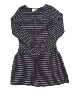 Crazy 8 Girls’ Silver Striped Brown Long Sleeve Dress – Size 5 Years – NWT ✨👗 - Picture 1 of 7