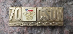 1969 Olympic Games Rings Czech Olympic Comittee 70th Anniversary Team Pin Badge - Picture 1 of 2