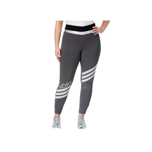 Leggings activos a rayas talla grande Material Girl para mujer talla 2X Foto 1 de 1