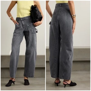 JW ANDERSON Twisted Workwear Jeans grau Gr. 25 NEU Barrel Wide High Rise - Bild 1 von 9