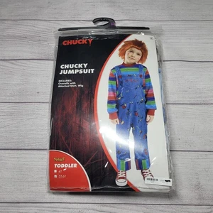 Chucky Kostüm Kleinkind Junge 5T 6T Overall Overall Perücke Messer Geist Halloween - Bild 1 von 4
