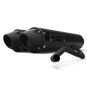 HMF Muffler Polaris RZR XP/4 1000 14 Black Performance Dual Full System Exhaust - Picture 1 of 4