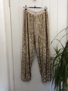 Vintage Victoria’s Secret Gold Sequin Lounge Pants / Trousers. Size XS. - Picture 1 of 7