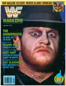 RARE! Original WWF MULTI-SIGNED X2 JAN. 1992 UNDERTAKER WWE Wrestling Magazine - Picture 1 of 7