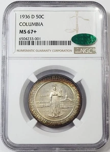 1936-D Columbia South Carolina Sesquicentennial Half Dollar NGC MS-67+ Plus CAC - Picture 1 of 4