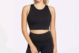 Reggiseno sportivo donna Calia taglia small nero racerback imbottito traspirante odore - Foto 1 di 10