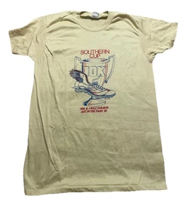 Vintage 10K Fun Run Shirt Men's XL Yellow Art In The Park ‘81 Screen Stars USA - Picture 1 of 9