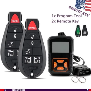 2 Key Fob & Program Tool For 08-16 Dodge Grand Caravan Chrysler Town and Country - Picture 1 of 9